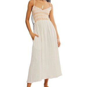 NWT (Boutique) - XS - Free People Women's Sweet Nothings Midi Dress White